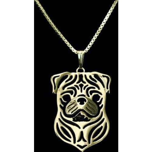 New Unique Romantic Gold Silver Color Pug Pendant Necklace Hunger Games Necklace Women Best Friend Choker