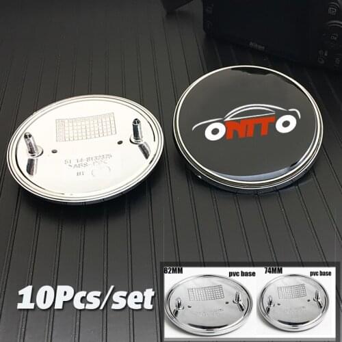 10PCS Car Front Hood Bonnet Badge 82MM Trunk Emblem Cap 74MM for F10 E36 E46 E39 E38 E90 E60 Z3 Z4 X3 X5 X6 3 5 7 Label