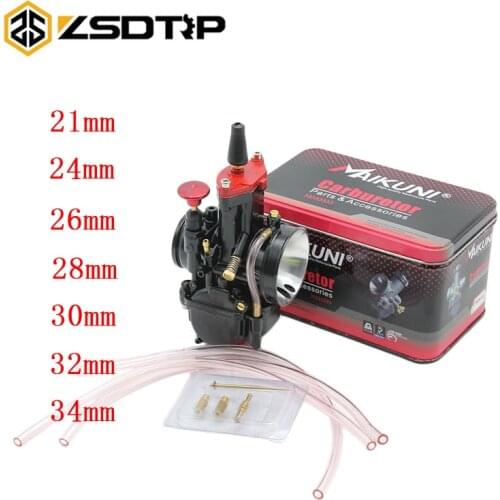ZSDTRP Quality 21 24 26 28 30 32 34mm Universal Mikuni Maikuni PWK Carburetor Parts Scooters With Power Jet Motorcycle ATV