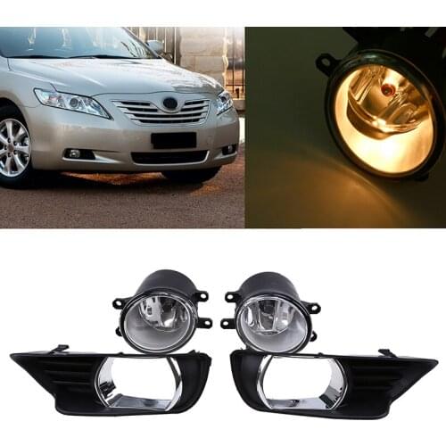 1 Set Car Front Bumper Grille Driving Fog Light Lamp with Wiring Harness Switch Kit For Toyota Camry XV40 2007-2009 Pre-facelift