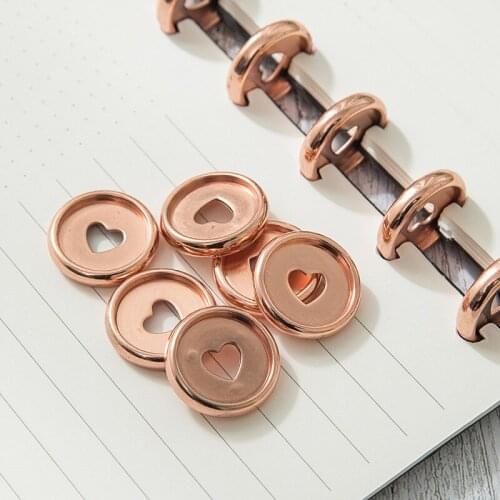 10PCS Notebook Mushroom Hole Binding Disc Notepad Plastic Loose-leaf Coil 360 Degree Foldable Plastic Buckle Disc Binding Ring