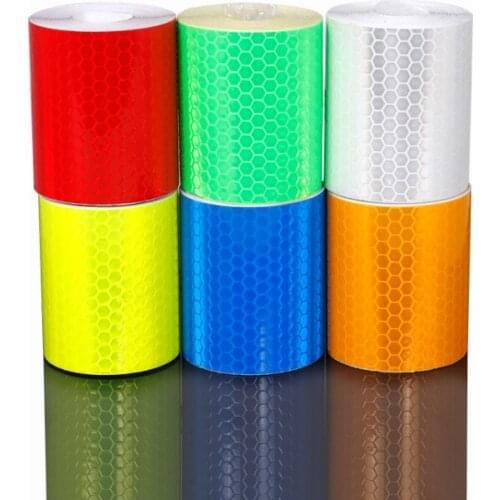 10pcs 3MX5CM Cycle Light Reflective Stickers Auto Light Sensitive Reflection Safe Cycling Riding Visual Warning Reflectors