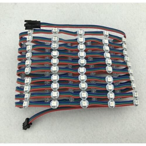100pcs/string DC12V SK6812 addressable rgb full color pixel light;3cm wire spacing;with RGB color wire;IP33