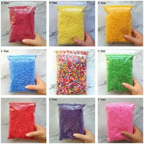 15000pcs Slime Toy Antistress Spongy Rainbow Fluffy Foam Beads Kids Anti-stress Toys Slime Relax Gifts Clay Slime Accessories