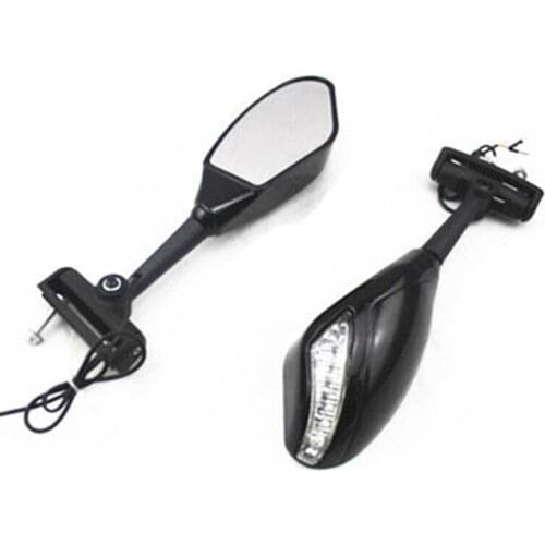 2x LED Turn Signal Light Rearview Mirrors Motorcycle For Harley Honda Yamaha Kawasaki Street bike Scooter Offroad