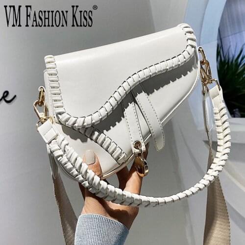 2020 Designer Knitting Decoration Saddle Bag Woman Crossbody Bag Female Handbag And Purse Womans Shoulder Bags Quality Guarante