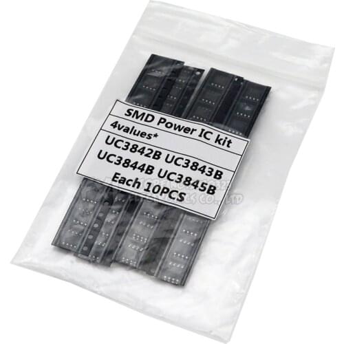 40PCS = 4 kinds * 10PCS UC3842 UC3843 UC3844 UC3845 hjxrhgal sop Each 10PCS kit (12-26)