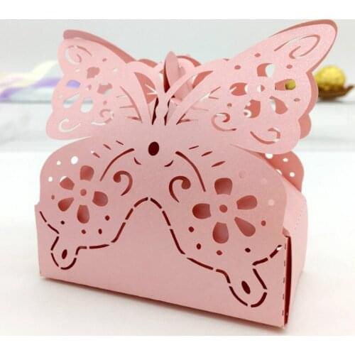 50pcs Butterfly Candy Boxes Wedding Gift Box Bridal Gift Cases Wedding Gifts and Souvenirs for Guests Party Supplies 8ZSH147