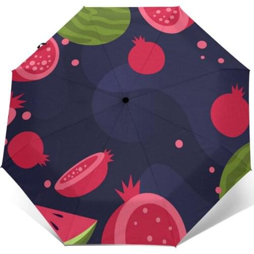 Automatic Umbrella Happy Yalda three-fold umbrella women men rain umbrella