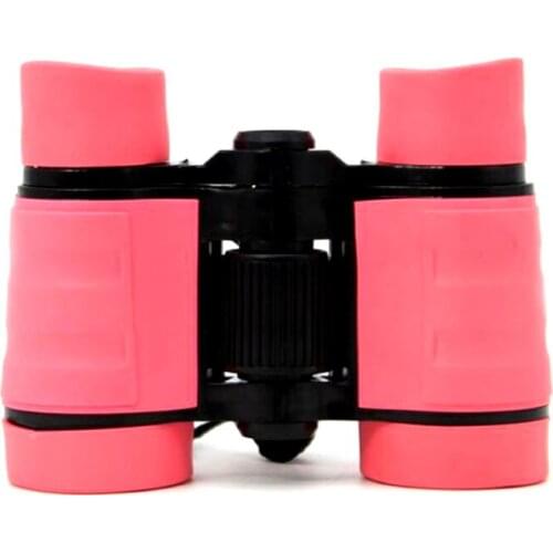 Red-Pink Color Binoculars for Kids 4X30 Shock Proof Compact Roof Prism children Birthday Gift