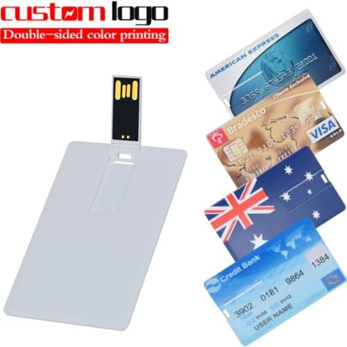 Over 10pcs color print free logo) Blanks Waterproof 4GB 8GB Business Hight speed flash drive 32GB 64GB White pen drive Cards