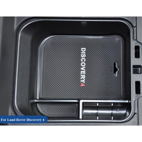 Black Car Central Storage Box Door Glove Armrest Organizer Box For Land Rover Discovery 4 2014 2015 Container Holder Tray