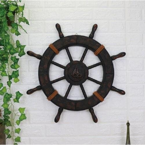 Mediterranean Style Ship Rudder Decorative Retro-vintage Old Ornaments Home Wall Living Room Wall Decorative Rudder Hanger