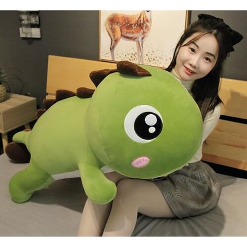 80-120cm Cartoon Animal Stuffed Dinosaur Plush Pillow Doll Toys For Children Triceratops Dragon Plush Baby Toy Birthday Gift