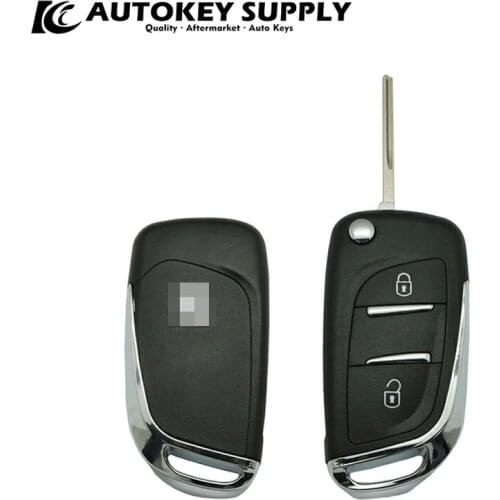 Modified ForPeugeot 2 Buttons With Battery Holder Key Shell (Blade With Groove) AKCPF135