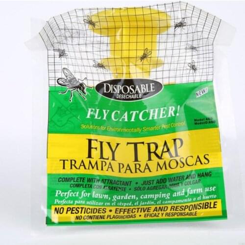 Flycatcher Bag Home Garden Outdoor Disposable Fly Catcher Control Trap Insecticide Flies Flycatcher Trap Attractant Home Gadget
