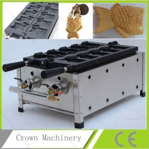 LPG Gas Commercial Use Non-stick Ice Cream Fish Taiyaki Machine