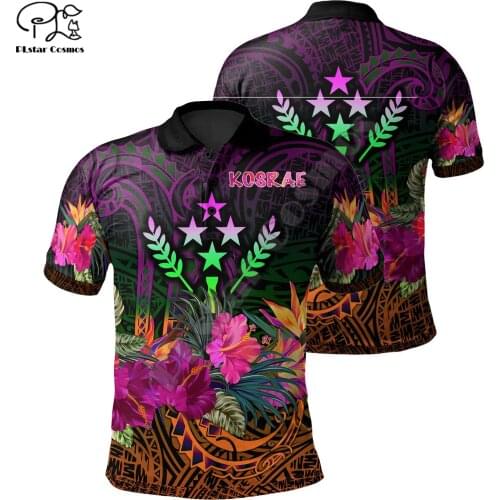 PLstar Cosmos 2021 Kosrae Polynesian Hibiscus Polo Shirts Fashion 3D Print Harajuku Short Sleeve T-Shirts Dropshipping Style-9