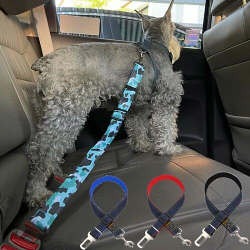 Adjustable Puppy Car Seat Belts Nylon Pet Dog Vehicle Seatbelt Lead for Dogs Pets Supplies Safety Lever Auto Traction Products