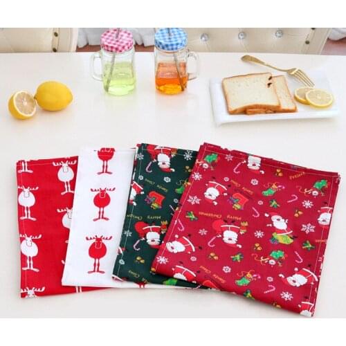 Christmas Table Decoration Kitchen Printed Santa Claus Snowman Elk Dishes Odorless Tablecloth 2022 Navided Room Decor for Home