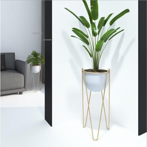 Nordic Wrought Iron Hotel Flower Rack Modern Minimalist Living Room Flower Pot Stand Indoor Balcony Floor-standing Plant Shelf