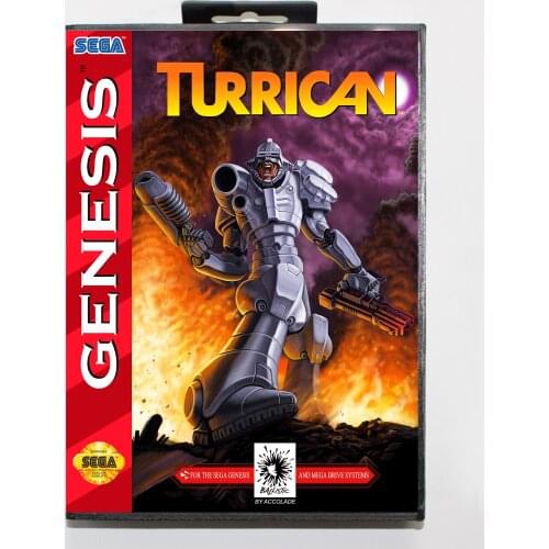 Turrican 16bit MD Game Card For Sega Mega Drive/ Genesis with Retail Box