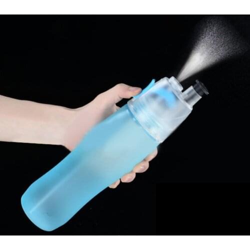Solid Plastic Mist Spray Cool Summer Sport Camping Hiking Climing Water Bottle Portable Plastic Shaker Water Bottles Kawaii