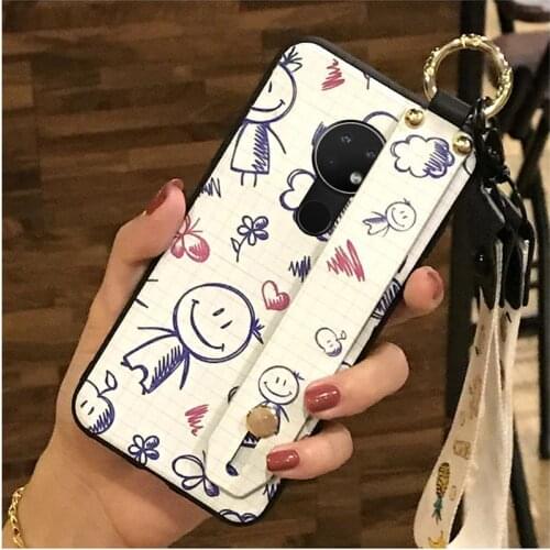 Waterproof Wrist Strap Phone Case For Nokia 6.2 / 7.2 Wristband Dirt-resistant Anti-dust Shockproof Cover Silicone Phone Holder