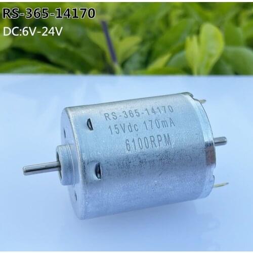 JOHNSON RS-365 Micro Carbon Brush DC Motor 34900 DC 6V~24V 6000-25800RPM High Speed Engine for Heat Gun Hair Drier Long Life