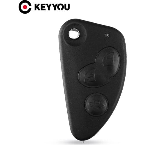 KEYYOU Replacement 2/3 Buttons Key Shell Car Flip Remote Key Shell Fob Uncut SIP22 Blade For Alfa Romeo 147 156 166 GT Car Case