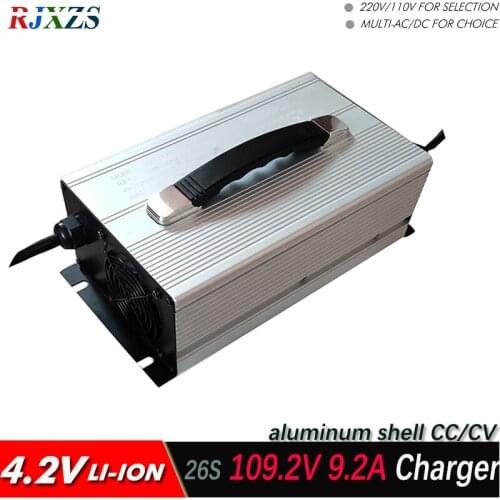 109.2V 9.5A charger for 26S lipo/ lithium Polymer/ Li-ion battery pack smart charger support CC/CV mode 4.2V*26=109.2V