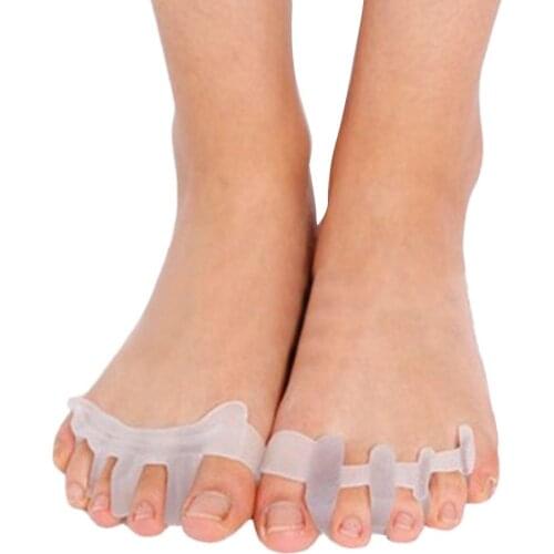 1Pair 5 Toes Separator Hallux Valgus Orthosis Protector Straighten Foot Care Tool