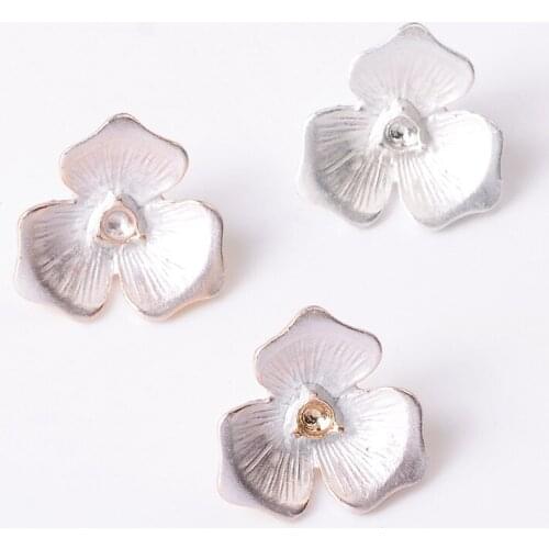 10 Pieces/Lot 18*18mm Metal Flower Charms Decorative DIY Jewelry Settings Beads Cap For Jewelry Making