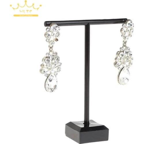 2Pcs Jewelry Display Rack t Shape Stand Show Charms Universal Professional Showcase Boutique Set Earrings Shelf