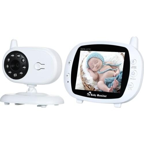 3.5 Inches High quality LCD screen Wireless Video Baby sleeping Monitor with 4 Lullabies Infrared Night Vision Two-way TalkBack