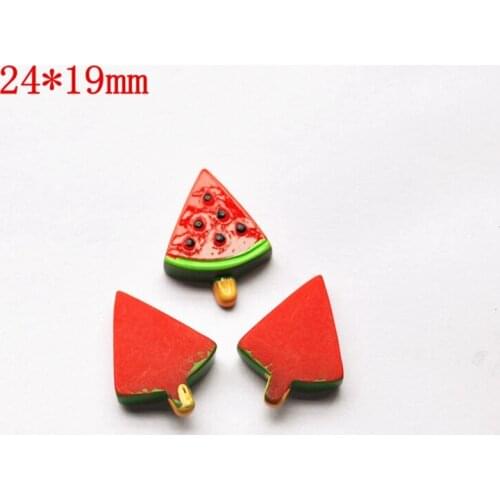 30pcs watermelon DIY Miniature Artificial Fake Food Cake Resin Cabochon Scrapbooking Phone Case Decorative Craft
