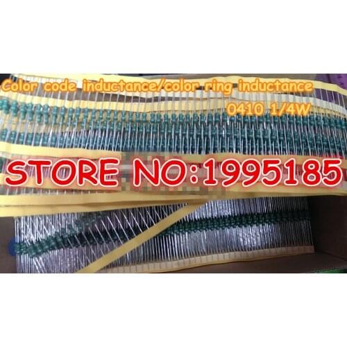 50pcs/lot 0410 1/4W 4.7MH Color code inductance 0410-472K color ring inductance