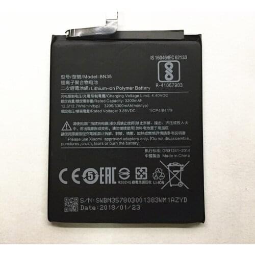 AZK High Quality 3300mAh BN35 battery for Xiaomi Redmi 5 5.7" Smartphone