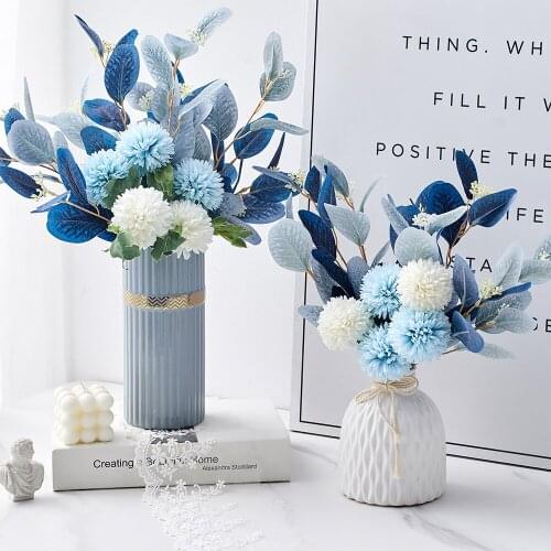 Home Accessories Decoration Ceramic Vases For Flower Arrangements Living Room Decor Modern White Flower Pots Tabletop Decorative