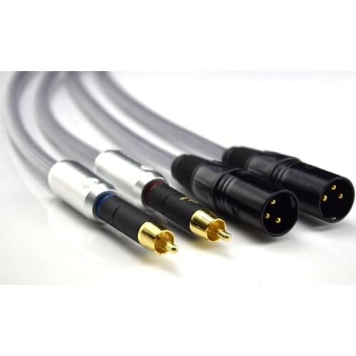 1 Pair ATAUDIO Hifi 2 RCA Malel to 2 XLR Male Audio Cable High Quality Dual RCA to Dual XLR Cable