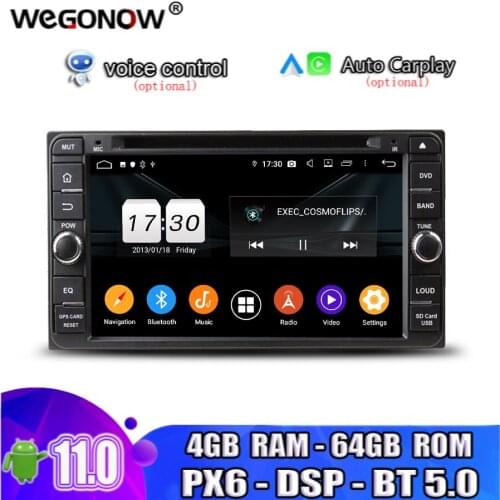 PX6 TDA7851 2din Android 10.0 For Toyota RAV4 Corolla Vios Hilux 64GB ROM 4GB 8 Core Car DVD Player RDS RADIO GPS map BT Wifi