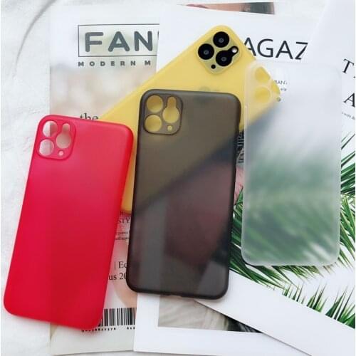 For iphone 11 Pro 11Pro MAX 0.3mm Ultra Thin Matte Plastic Back Cover Case for iphone X Xr Xs Max 6 6s 7 8 Plus Fashion Case