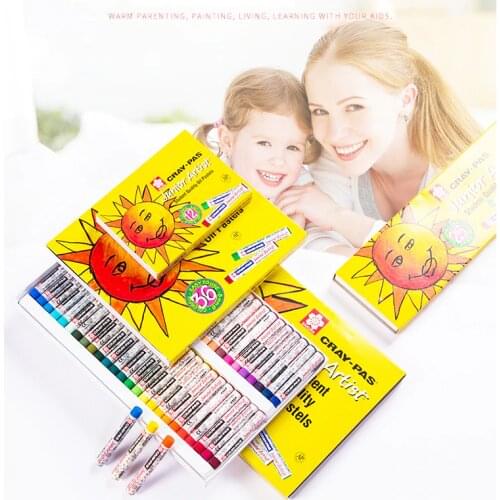 SAKURA Painting Crayons Oil Pastel Set 12/16/25/36/50 Colors Washable Drawing Colorful Crayons Stationery For Students XEP/XLP