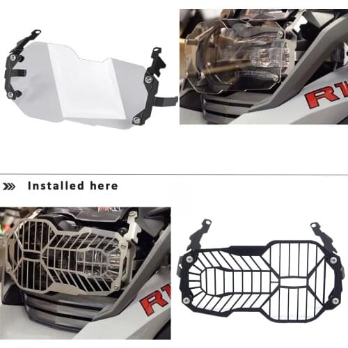 For BMW R1200GS LC Adventure R1200 GS ADV 2013 2014 2015 2016 2017 2018 Headlight Guard Cover Protector Mesh Grill Lense Cover