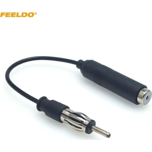 FEELDO Auto Car Stereo Audio Radio ISO TO DIN Male Aerial AM/FM Antenna Extension Cable Plug Adapter #HQ6011
