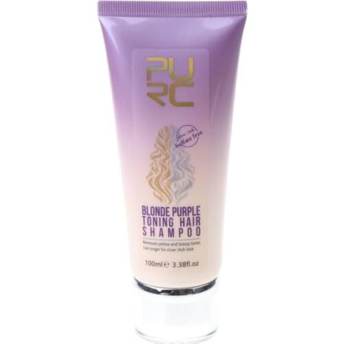 Purple Shampoo Removes Yellow Brassy Tones of Hair Neutralize Orange Green for Silver look Salon Home N0PF