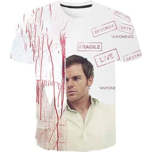 3d print TV play-Dexter Unisex Summer t-shirt hot sale tshirt Fashion for Men Women oversized T Shirt homme hip hop Sweatwear