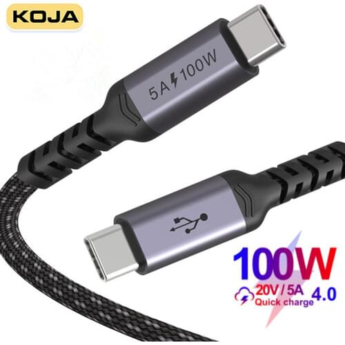 100W 5A E-Mark TYPE-C Cable 3m/9.8ft PD Fast Charger Cord For Xiaomi Samsung Macbook IPad Iphone Quick Charge 4.0 USB C DataCord