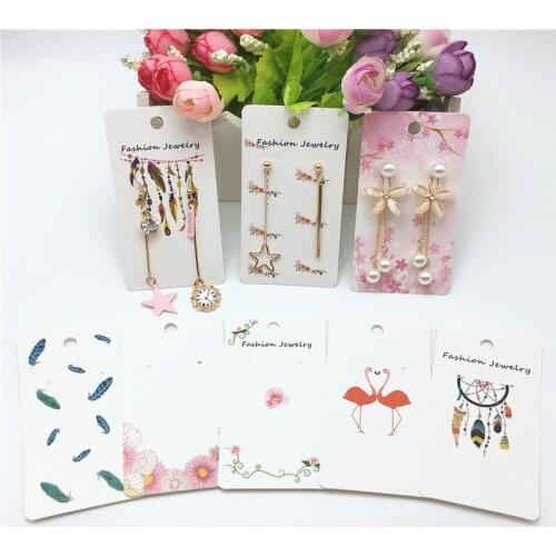 50pcs/lot New Type 9x5cm Jewelry Packaging Card Nice Kraft Cardboard Card Handmade Earring accessories display Cards