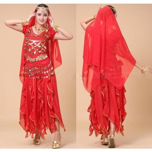 Bollywood/Indian Dance Costumes Dancewear belly dance set 2pcs/3pcs/4pcs/5pcs/7pcs 6 color for your choice